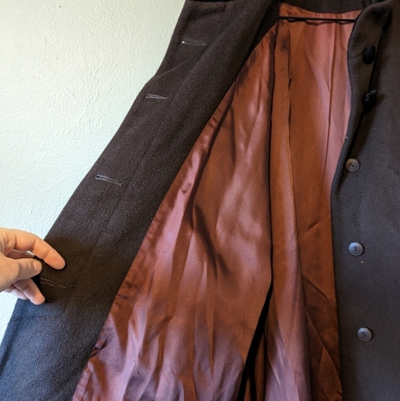 Forecaster of Boston Vintage Brown Overcoat Size 16 - Picture 10 of 14